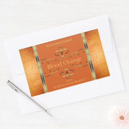Elegante Naranja Etiquetas de productos de oro Pur