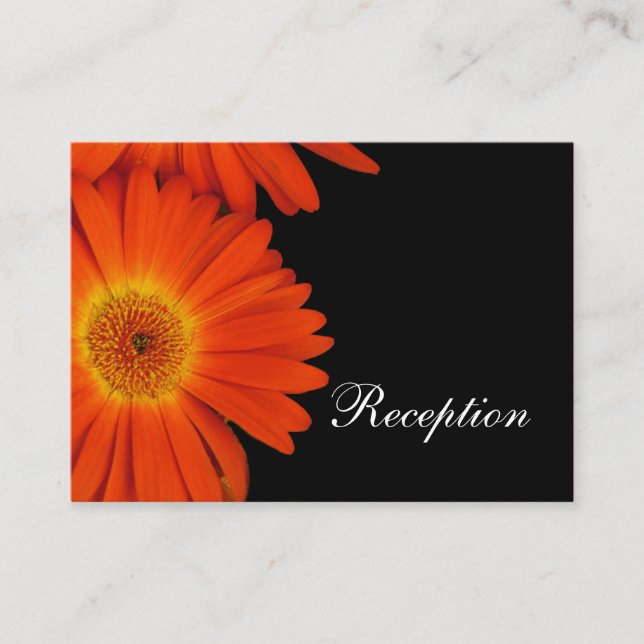 elegante naranja gerbera daisy flores recepción (Anverso)