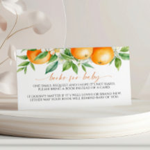 Elegante Naranja libro floral para tarjeta de envo