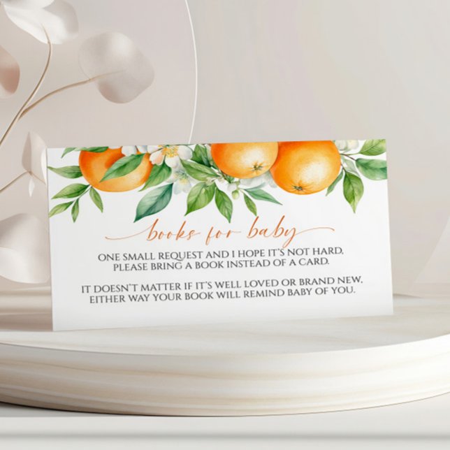 Elegante Naranja libro floral para tarjeta de envo (Subido por el creador)