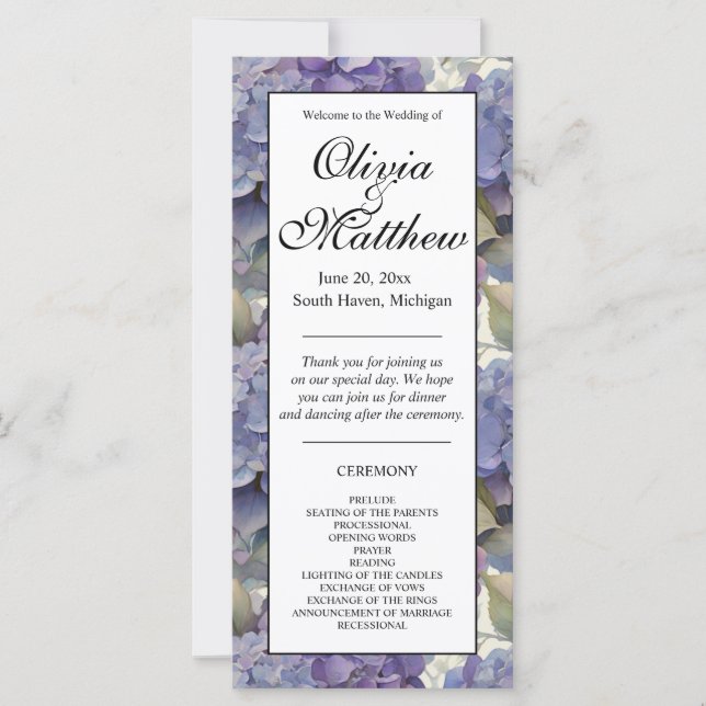 Elegante naranja púrpura color acuático floral (Anverso)