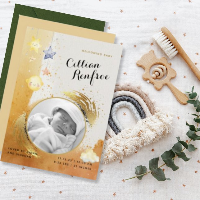 Elegante Naranja Purpurina de oro Invitación Recié (Subido por el creador)