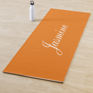 Elegante Naranja Vivid Yoga Mat personalizado