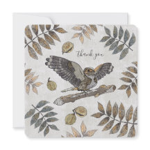 Elegante Naturaleza de los Aves gracias con firma