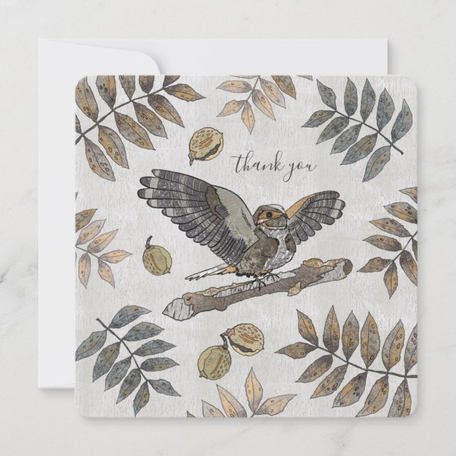Elegante Naturaleza de los Aves gracias con firma (Anverso)