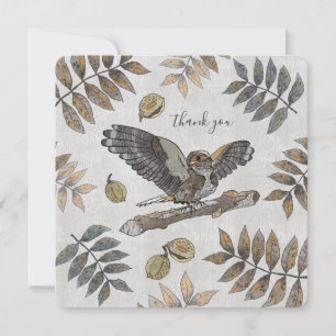 Elegante Naturaleza de los Aves gracias con firma