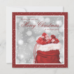 Elegante Navidad Clásica Roja