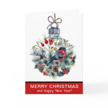 Elegante Navidad de ornamentos rojos