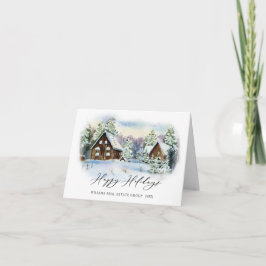 Elegante Navidad de Pino Árbol Saludo Corporativo