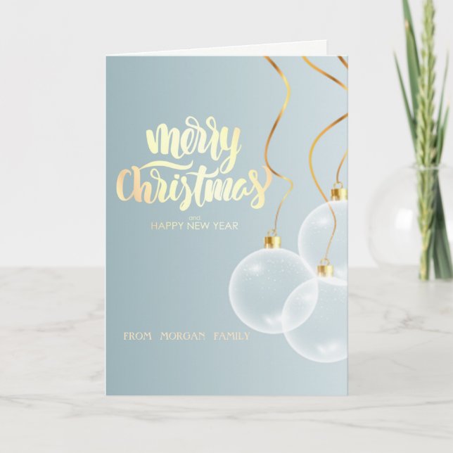 Elegante Navidad Elegante Bolas Ornamento (Anverso)