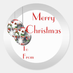 Elegante Navidad etiqueta de regalo PERSONALIZAR