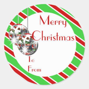 Elegante Navidad etiqueta de regalo PERSONALIZAR