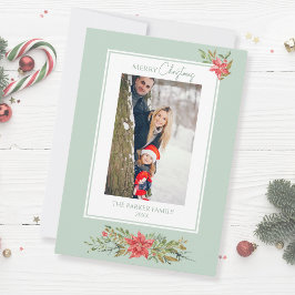 Elegante Navidad floral foto festiva