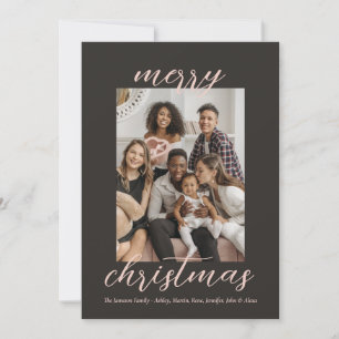 Elegante Navidad fotográfico familiar en casa de A