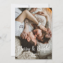 Elegante Navidad Merry Bright Family Photo