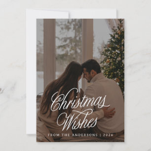 Elegante Navidad Minimalista Foto de Familia Mod