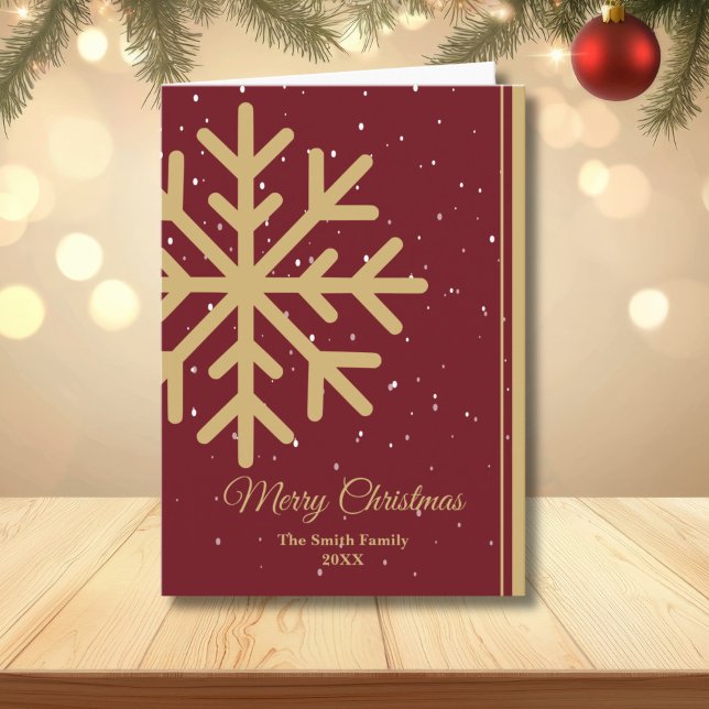 Elegante Navidad Roja Copo de Nieve Doble (Subido por el creador)