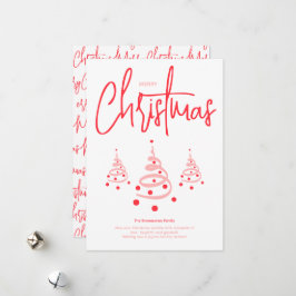 Elegante Navidad Rosa Feliz Navidad