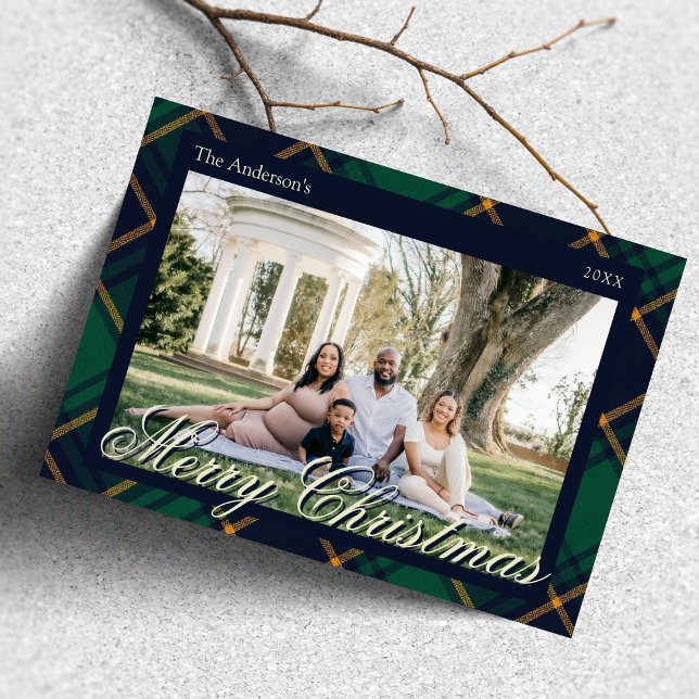 Elegante Navidad Verde Plaid Marítimo (Subido por el creador)
