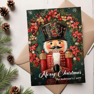 Elegante navidad vintage rompe nueces festivo
