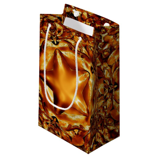 Elegante Navidades de cobre de oro Bolsa de regalo (Angulo Anverso)