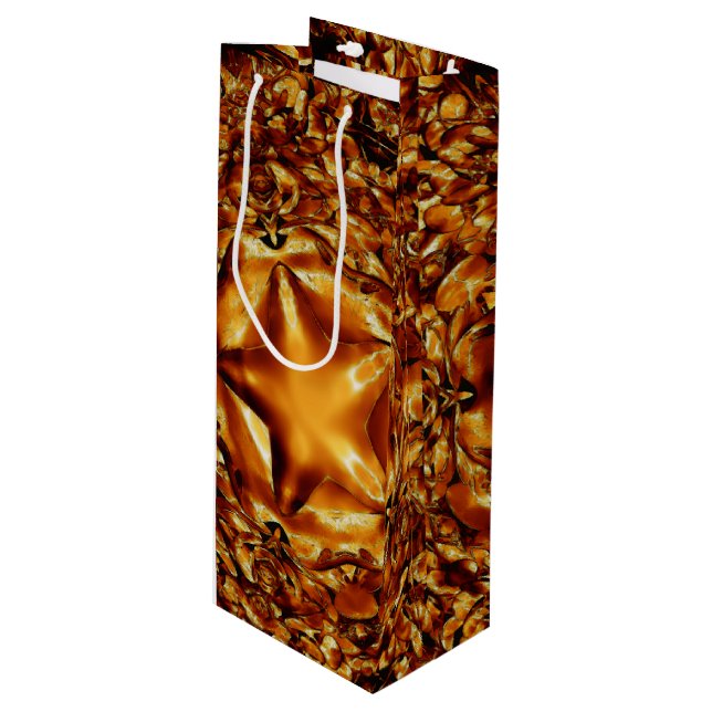 Elegante Navidades de cobre de oro Bolsa de regalo (Angulo Anverso)