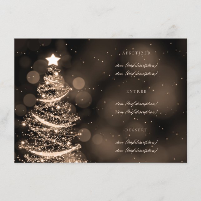Elegante Navidades de Oro Negro Menú de Bodas Eleg (Anverso)