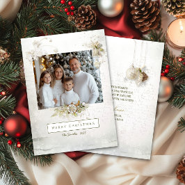 Elegante Navidades editables foto de tarjeta