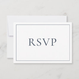 Elegante Navy Blue Classic Script RSVP