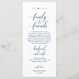 Elegante Navy Blue, Colocación de lugares Tarjeta 