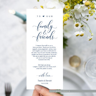 Elegante Navy Blue, Colocación de lugares Tarjeta