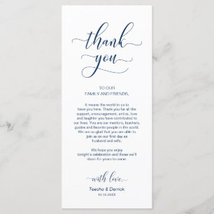 Elegante Navy Blue, Colocación de lugares Tarjeta