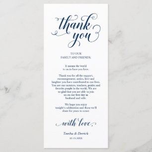 Elegante Navy Blue, Colocación de lugares Tarjeta 