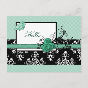 elegante negocio de aqua floral Gracias Tarjetas