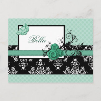 elegante negocio de aqua floral Gracias Tarjetas