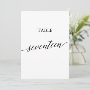 Elegante negro 5x7 Número de mesa imprimible Dieci