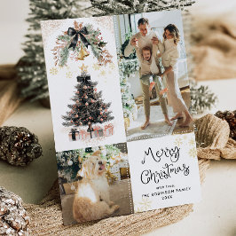 Elegante negro y oro dobla la Feliz Navidad 2 foto