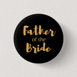 Elegante negro y oro padre del botón Novia