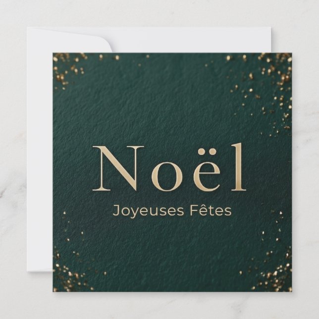 Elegante Noël Francés Alegres Fiestas Navidad (Anverso)
