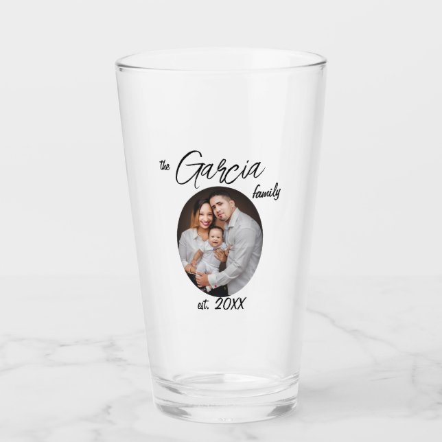 Elegante Nombre de Familia de Guión Fecha establec (Anverso)