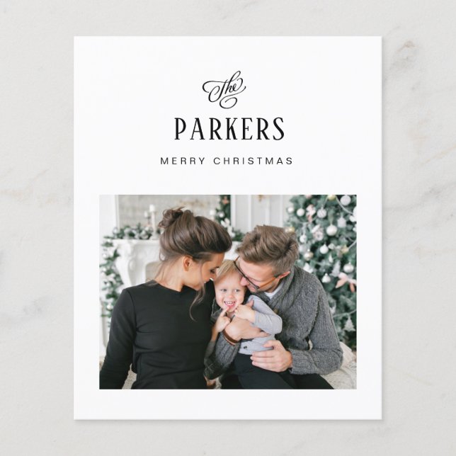 Elegante nombre de familia | Tarjeta de presupuest (Anverso)