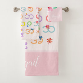 Elegante nombre de floral de alfabeto birmano para