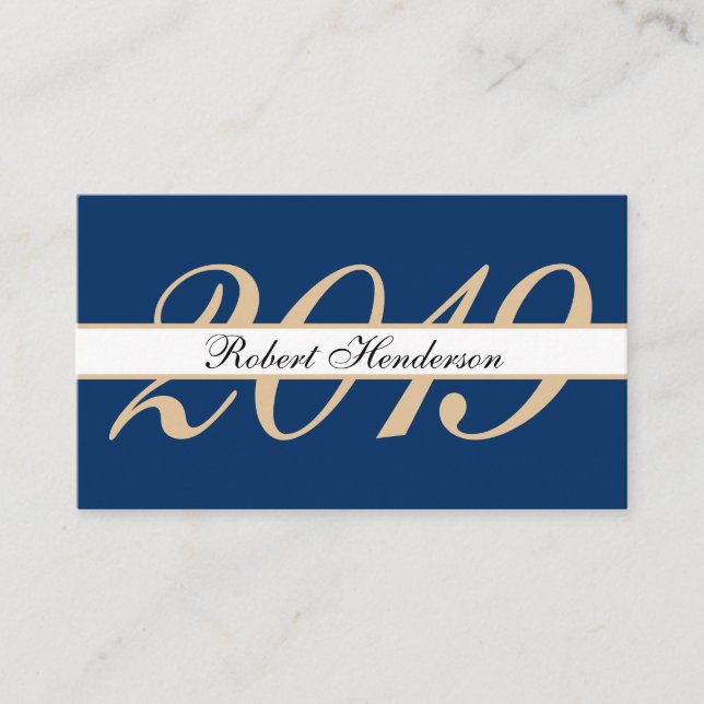 Elegante nombre de graduación de tarjeta de inserc (Anverso)