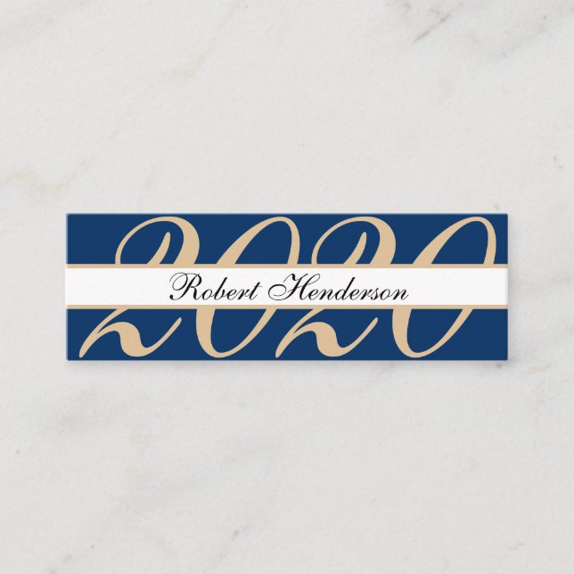 Elegante nombre de graduación de tarjeta de inserc (Anverso)