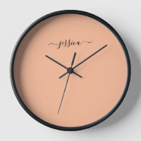 Elegante nombre de guión de melocotón fuzz reloj g