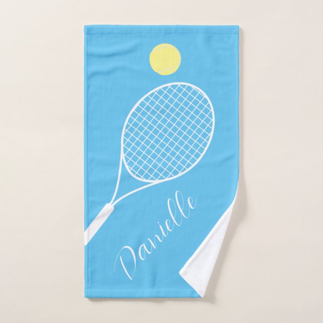 Elegante nombre de jugadores de tenis con letra a  (Toalla de mano)