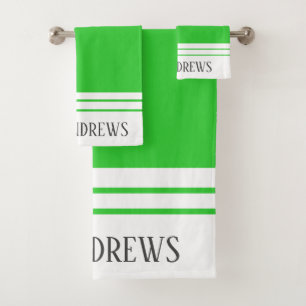 Elegante nombre monogramado de cal verde