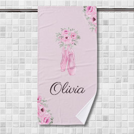 Elegante nombre personalizado de Ballerina Floral 