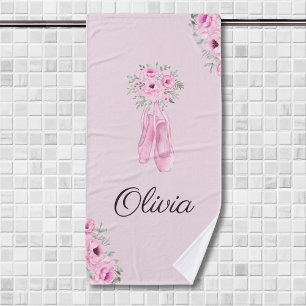 Elegante nombre personalizado de Ballerina Floral