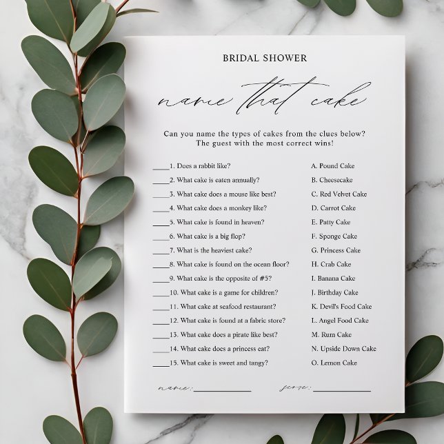 Elegante Nombre Que Tarjeta De Juego De Ducha De N (Subido por el creador)